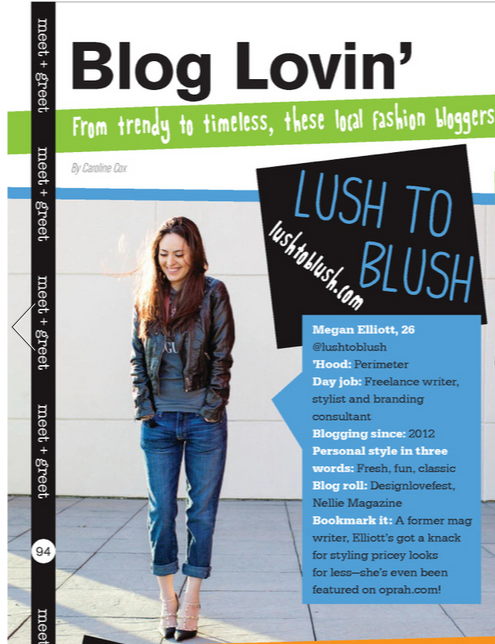 Megan of Lush to Blush in Jezebel Magazine, Atlanta Style Blogger, lush to blush press